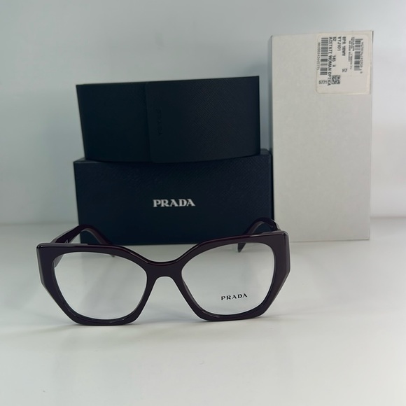 💯- New Authentic Prada PR 18WV VIY1O1 52 - Garnet Eyeglasses - Picture 7 of 17